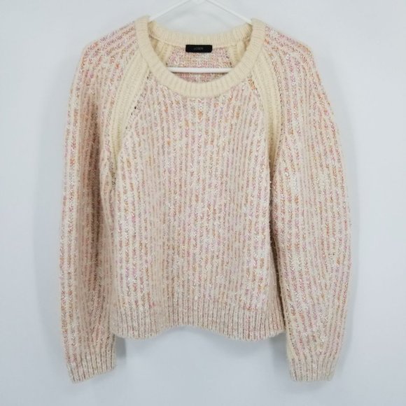 J. Crew Space Dyed Crewneck Sweater Alpaca and Merino Wool Blend - Picture 2 of 12